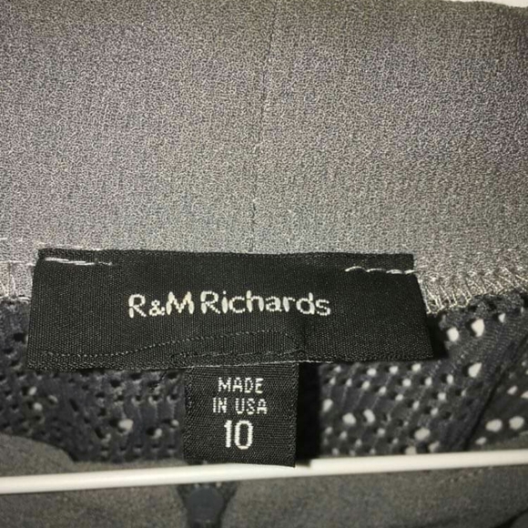 R & M Richards Dress set w/ laced fringed jacket - Picture 2 of 2